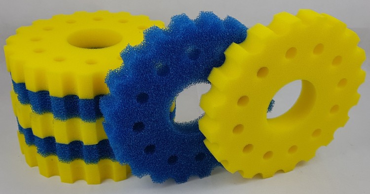 Pondlife Ersatz-Filterschwämme für Druckfilter - CPF-30000 3x blau (grob), 4x gelb (fein)