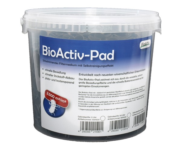 BioActiv-Pad 5 L, Reichweite ca. 1.000 Liter (ausgehend von 55 cm Koi / 1.000 Liter)