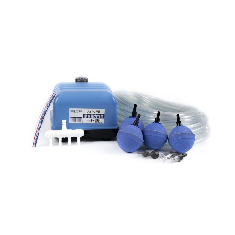 AquaForte V-10 Belüftungs - SET - 600 l/h (Pumpe+Steine+Schlauch+Luftverteiler)