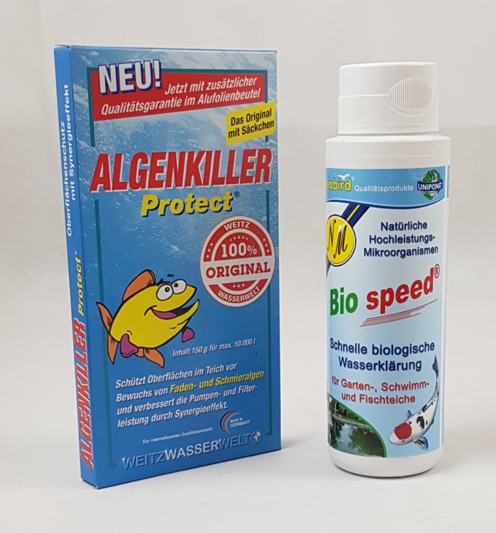 Weitz-Wasserwelt Algenkiller Protect DAS Original im Kombi Set 2 mit Bio Speed