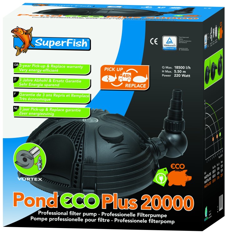 SuperFish Pond Eco Plus 20000 - 220 Watt