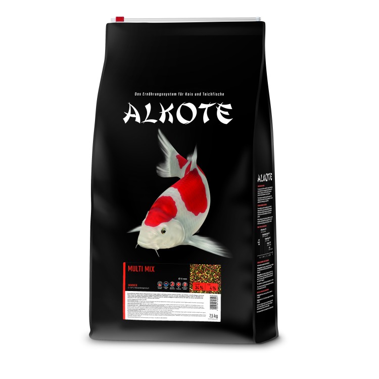 Alkote Koifutter Multi Mix (9 kg / Ø 3 mm) Basisfutter ideal für die Sommermonate