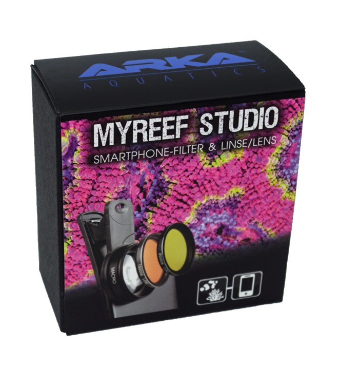 MyReef Studio Smartphone Kamera-Aufsatz mit Filter und Linse für perfekte Aquaristik- und Teichbilde