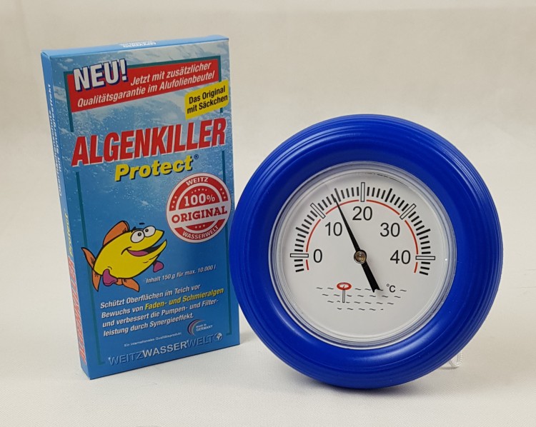 Weitz-Wasserwelt Algenkiller Protect DAS Original im Kombi Sparset 7 (Thermometer)