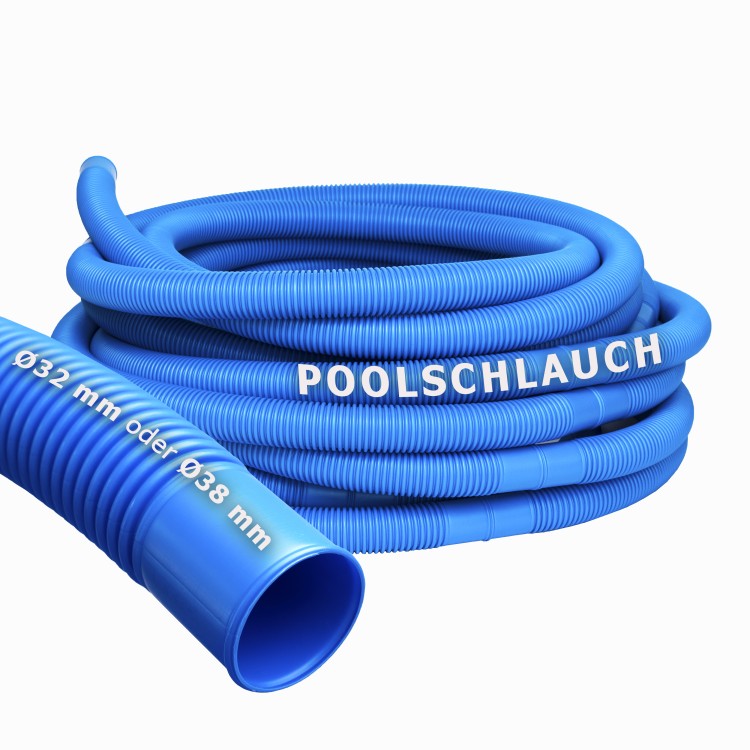 Pondlife Poolschlauch Schwimmbadschlauch (blau) Ø 32 mm, Länge 6 m Original aus Europa