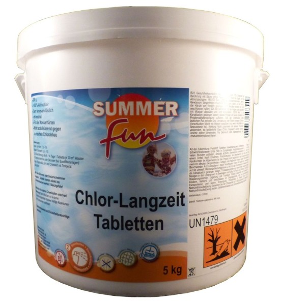 Summer Fun Chlor - Langzeit Tabletten 5 kg Eimer