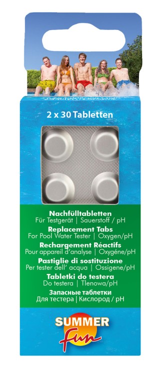 Summer Fun Nachfülltabletten für Wassertestgerät Sauerstoffmethode 2x30 Tabletten