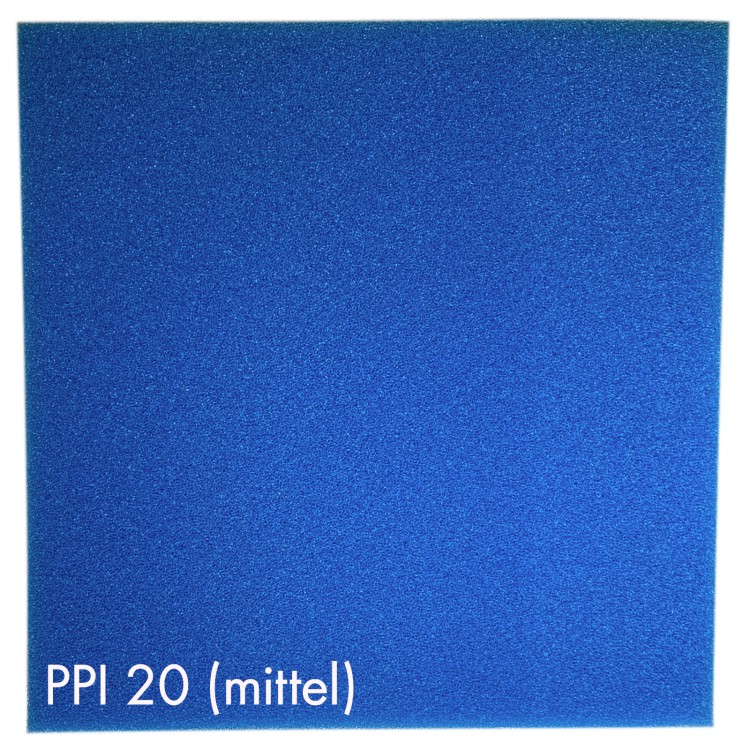 Pondlife Teich - Filterschaum / Filtermatte blau 50 x 50 x 3 cm mittel PPI20