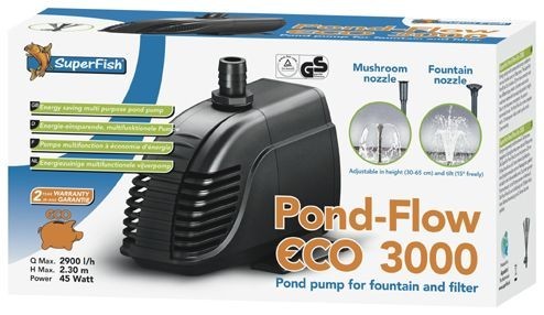 SuperFish Pond-Flow Eco 3000 Teichpumpe Filterpumpe