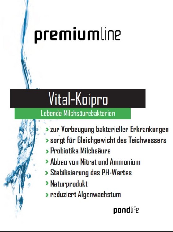 PONDLIFE Vital-Koipro 5 Liter probiotische Filterbakterien Milchsäurebakterien, Koi, Teichpflege