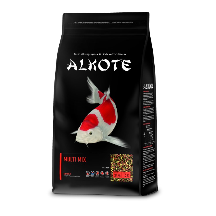 Alkote Koifutter Multi Mix (1 kg / Ø 3 mm) Basisfutter ideal für die Sommermonate