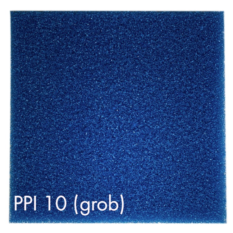 Teich Filtermatte blau 50 x 50 x 5 cm fein PPI30 Filterschaum 