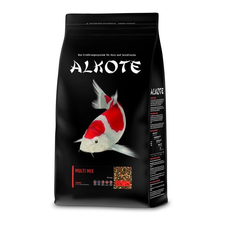 Alkote Koifutter Multi Mix (3 kg / Ø 3 mm) Basisfutter ideal für die Sommermonate
