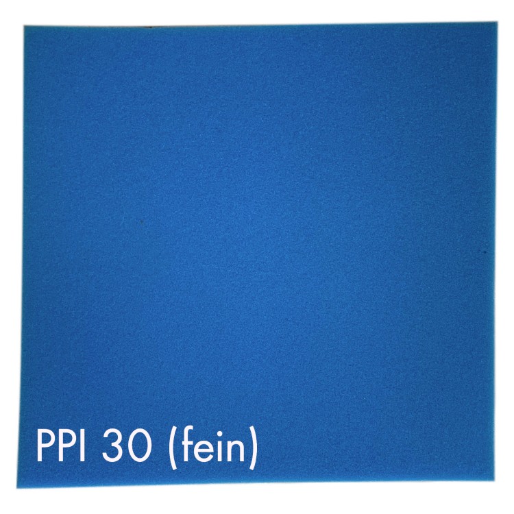 Pondlife Teich - Filterschaum / Filtermatte blau 50 x 50 x 5 cm fein PPI30
