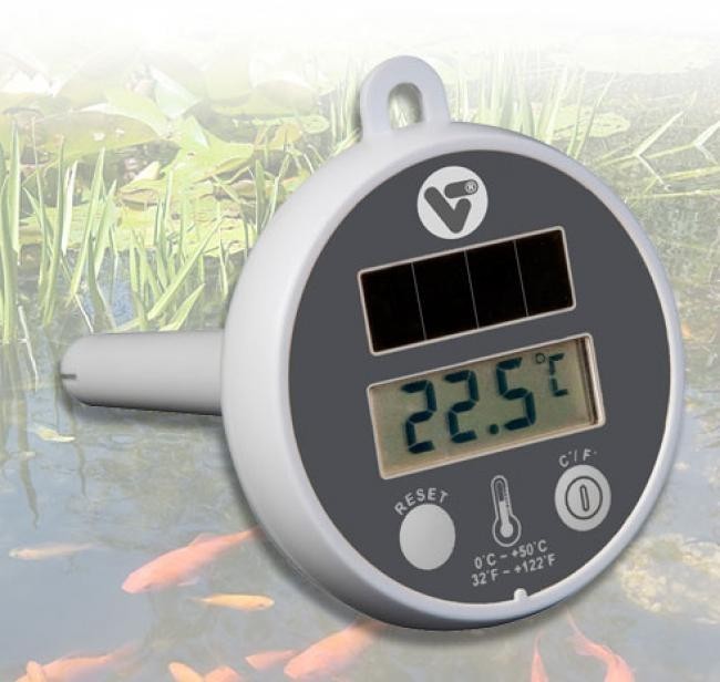 Velda Solar Pond Thermometer, Treibendes digitales Thermometer für den Teich