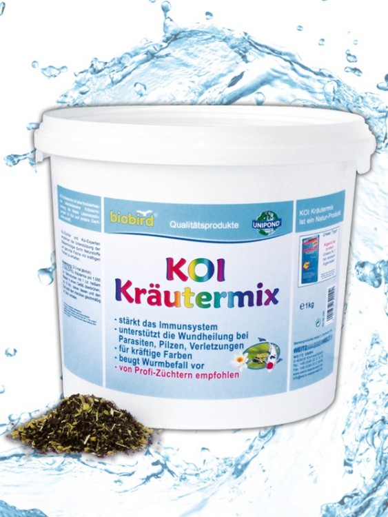 Weitz-Wasserwelt KOI KRÄUTERMIX für Koi und Teichfische 1 kg f. 100.000 l