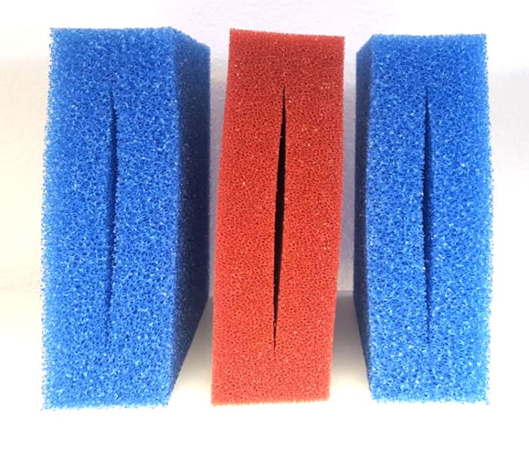 Ersatzfilterschwamm Set für Oase Biotec 5 (2 x blau, 1 x rot)